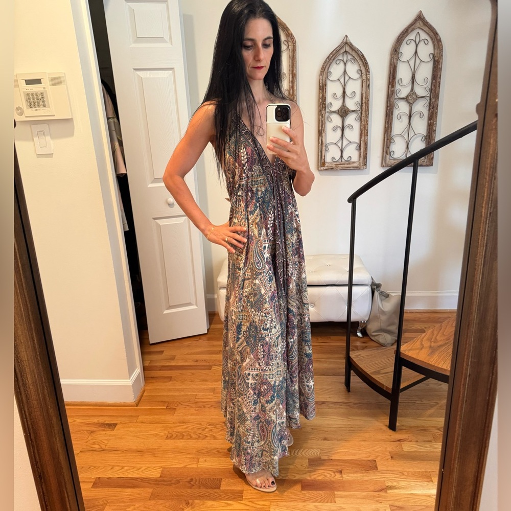 Multicolor Paisley Maxi Dress